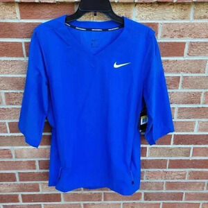 Nike Baseball Blue Shirt Men's Size Small 3/4 Sleeve New with Tags